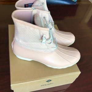 Sperry Saltwater wool Rose Dust boots w thinsulate